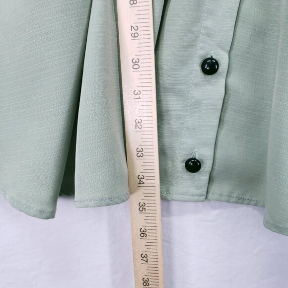Rock Steady Mint Sleeveless Rockabilly Button Up A Line Short Dress Size 1X - Picture 8 of 16
